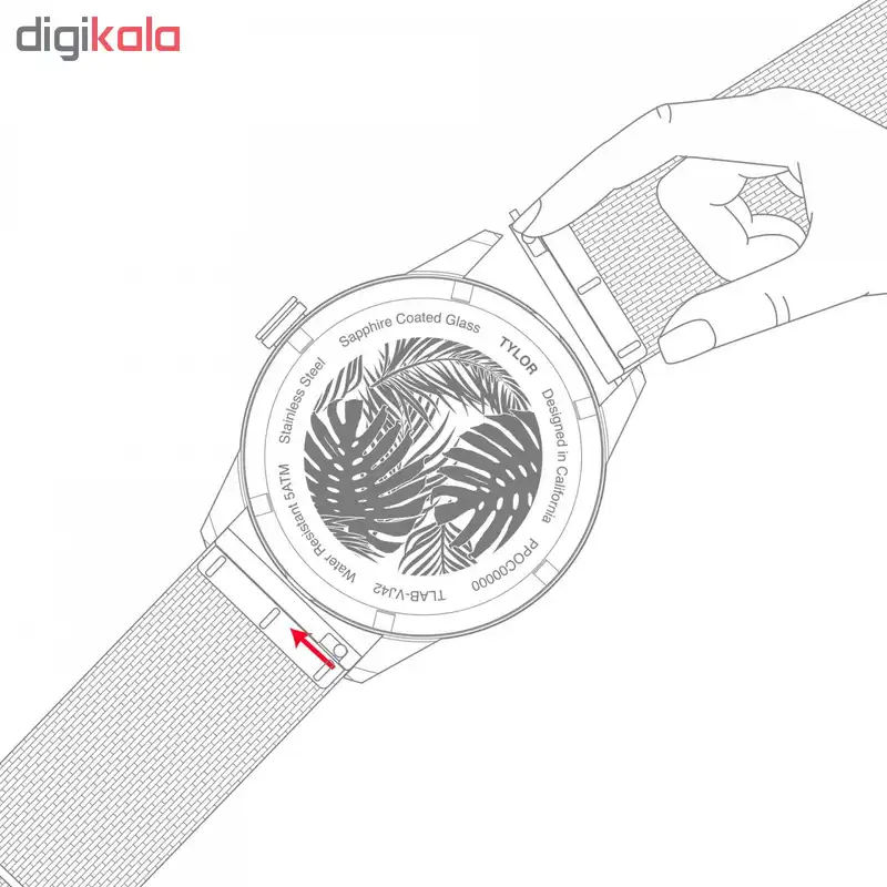 ساعت مچی عقربه ای تیلور مدل TLAC008