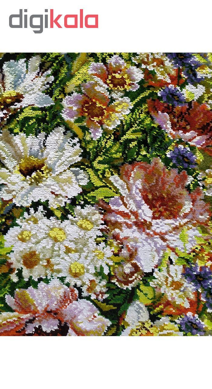 تابلو فرش دستبافت طرح گل و گلدان کد 101655