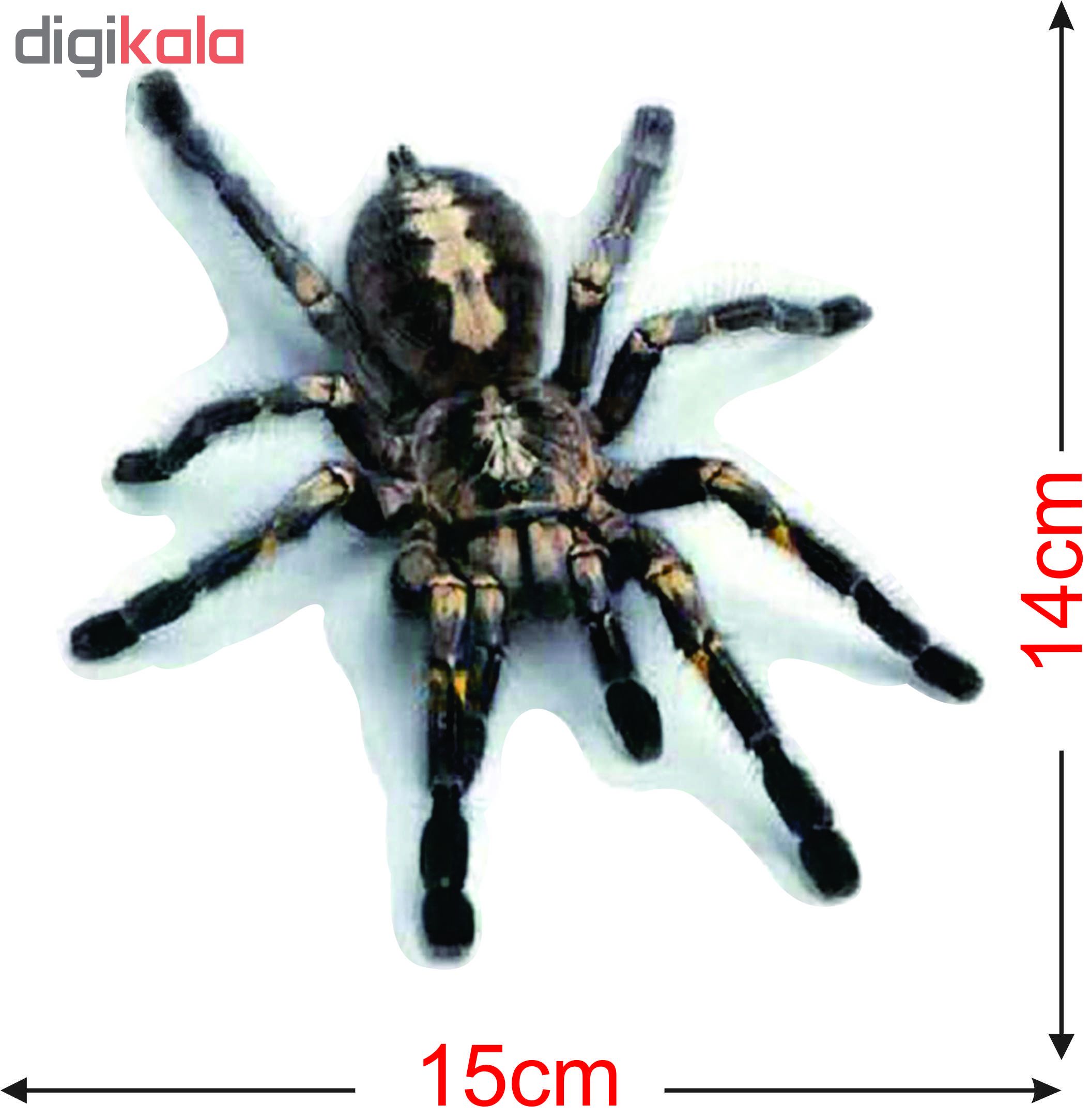 برچسب بدنه خودرو طرح عنکبوت سیاه کد 02