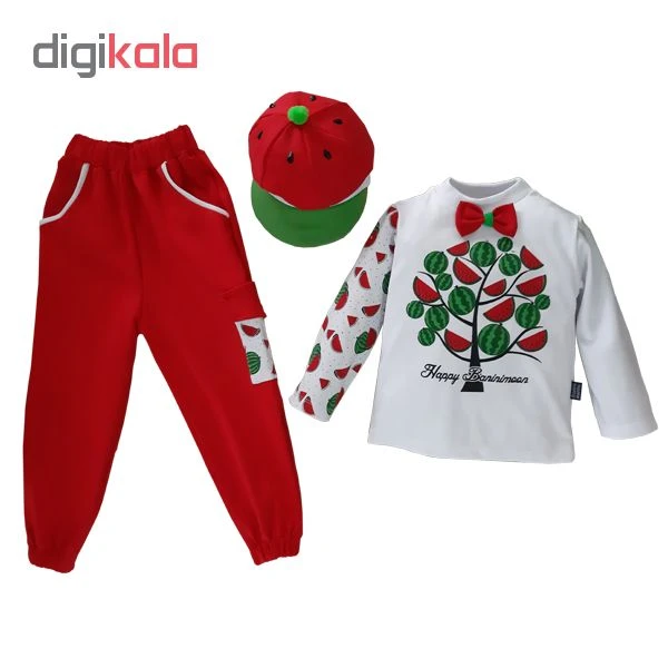 عکس شماره 2 : ست ۳ تکه لباس مدل یلدا کد ۱۱۴۲