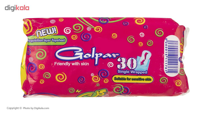 پد بهداشتی روزانه گل پر مدل Kind بسته 30 عددی