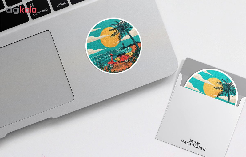 استیکر لپ تاپ ماسا دیزاین طرح هاوایی مدل STK240