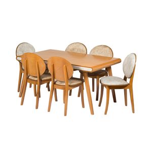 نقد و بررسی میز و صندلی ناهار خوری 6 نفره مدل کارن کد 070 توسط خریداران