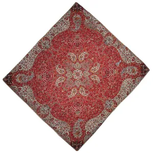 رومیزی ترمه مدل میخک کد RED1-1