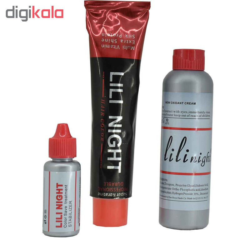 کیت رنگ مو لی لی نایت شماره 7 مدل حجم 120 میلی لیتر رنگ بلوند