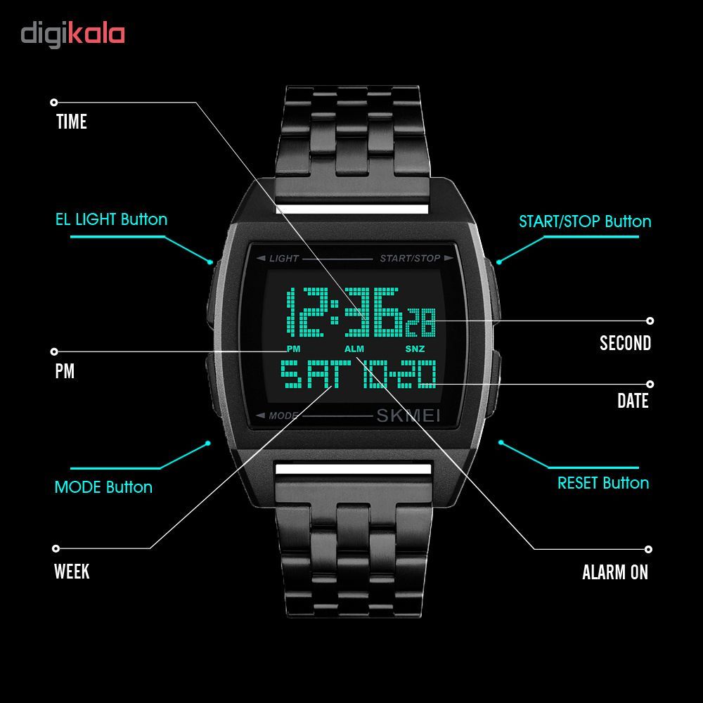 ساعت مچی دیجیتال مردانه اسکمی مدل 1368M -  - 10