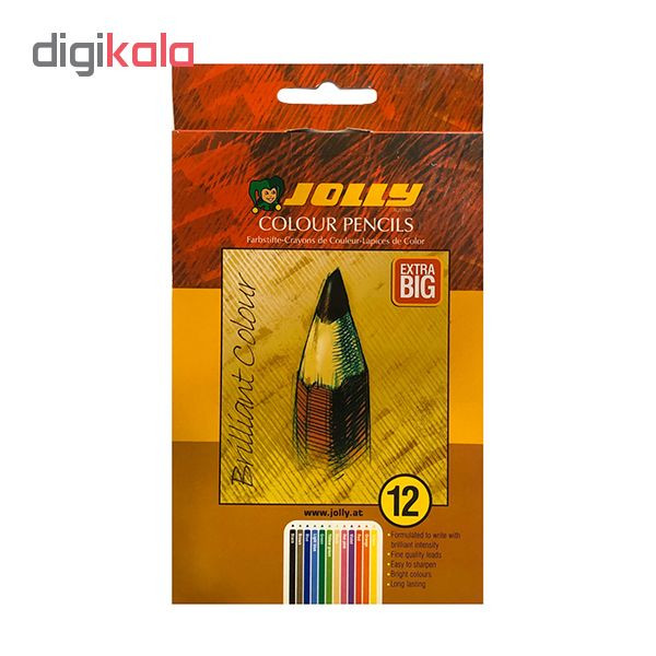 مداد رنگی 12 رنگ جولی مدل extra big