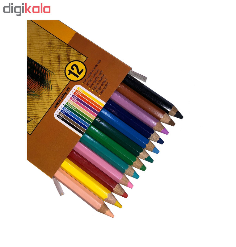 مداد رنگی 12 رنگ جولی مدل extra big