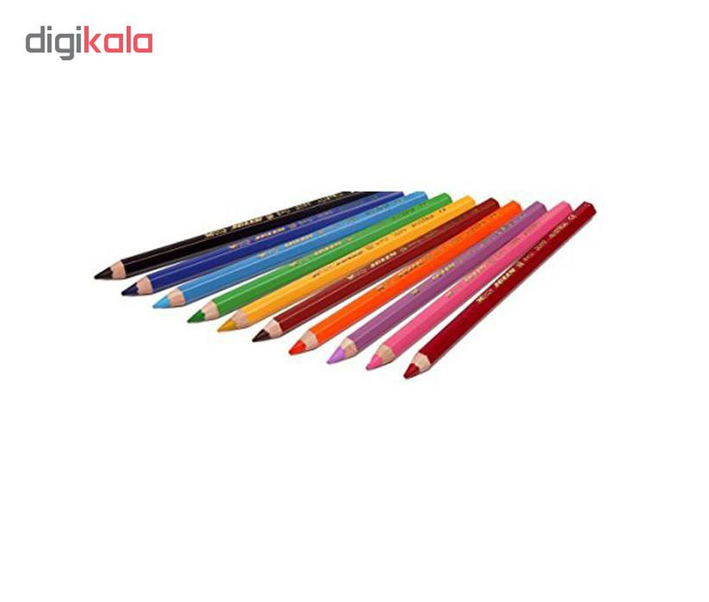 مداد رنگی 12 رنگ جولی مدل extra big