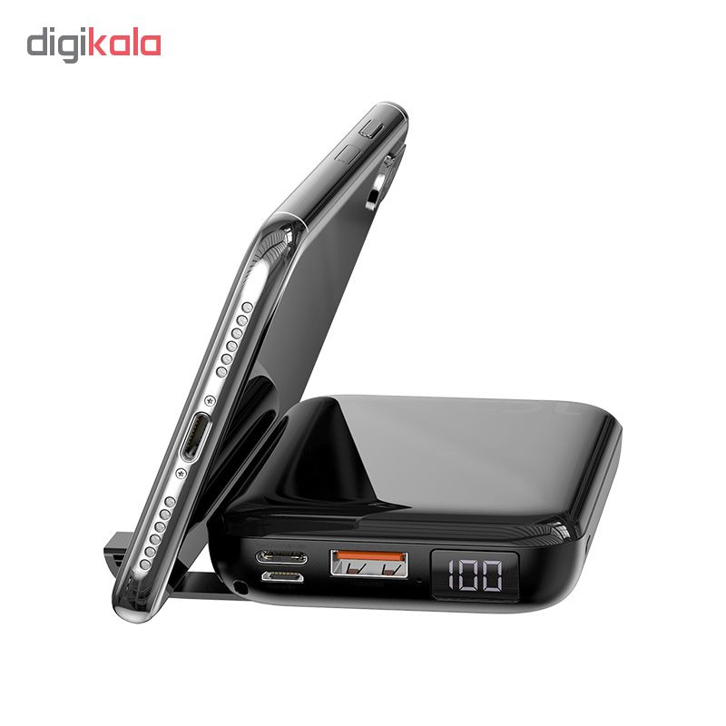 شارژر همراه بی سیم  باسئوس مدل Mini S Bracket ظرفیت 10000 میلی آمپرساعت