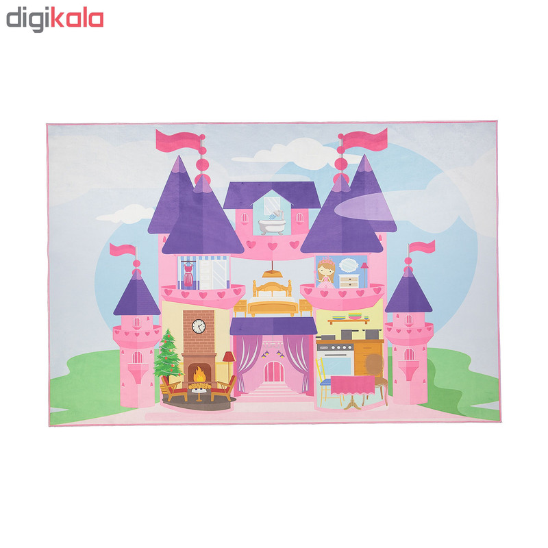 زیرانداز بازی طرح قصر دخترانه سایز 150×100 سانتی متر زیرانداز بازی طرح قصر دخترانه سایز 150×100 سانتی متر