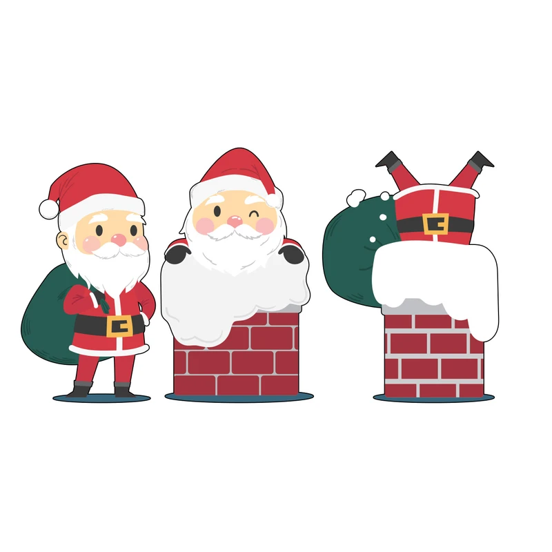 استیکر کلید و پریز طرح بابانوئل کد 01 مجموعه ۳ عددی