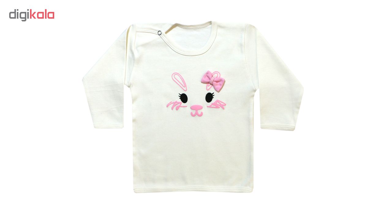 ست 3 تکه لباس نوزاد طرح خرگوش کد FBF-01