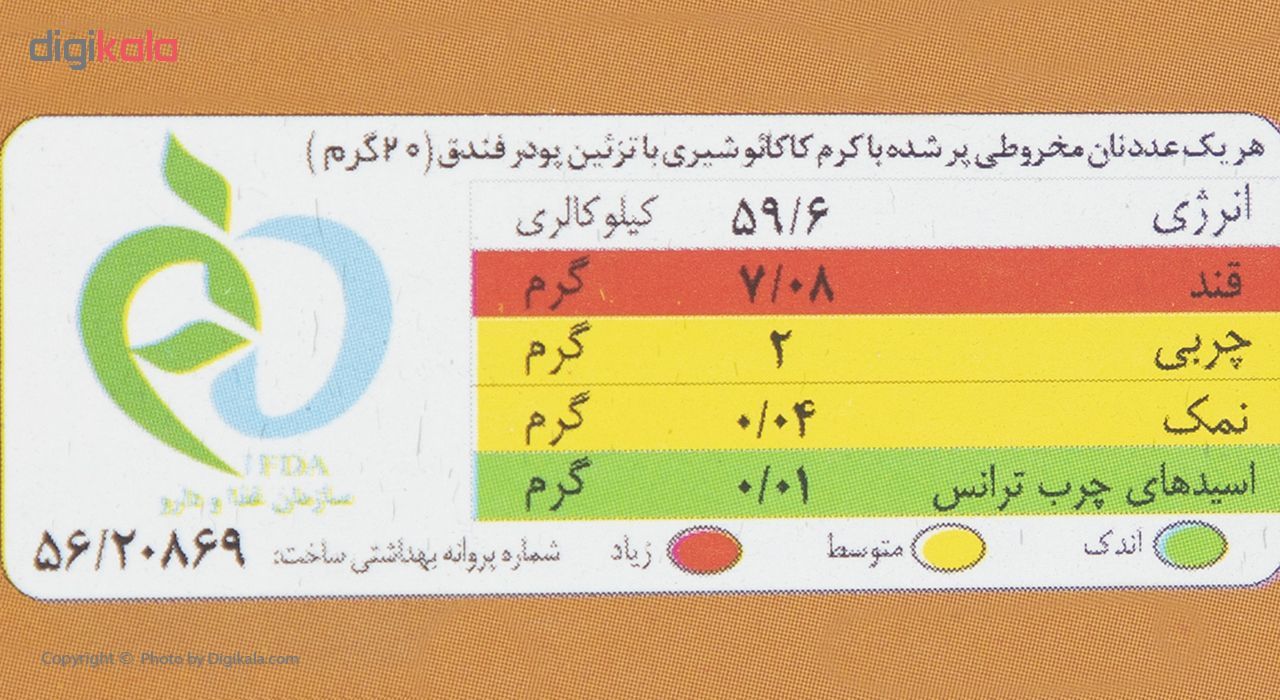 فرآورده قیفی کاکائویی فندقی لپ لپ بسته 30 عددی main 1 5