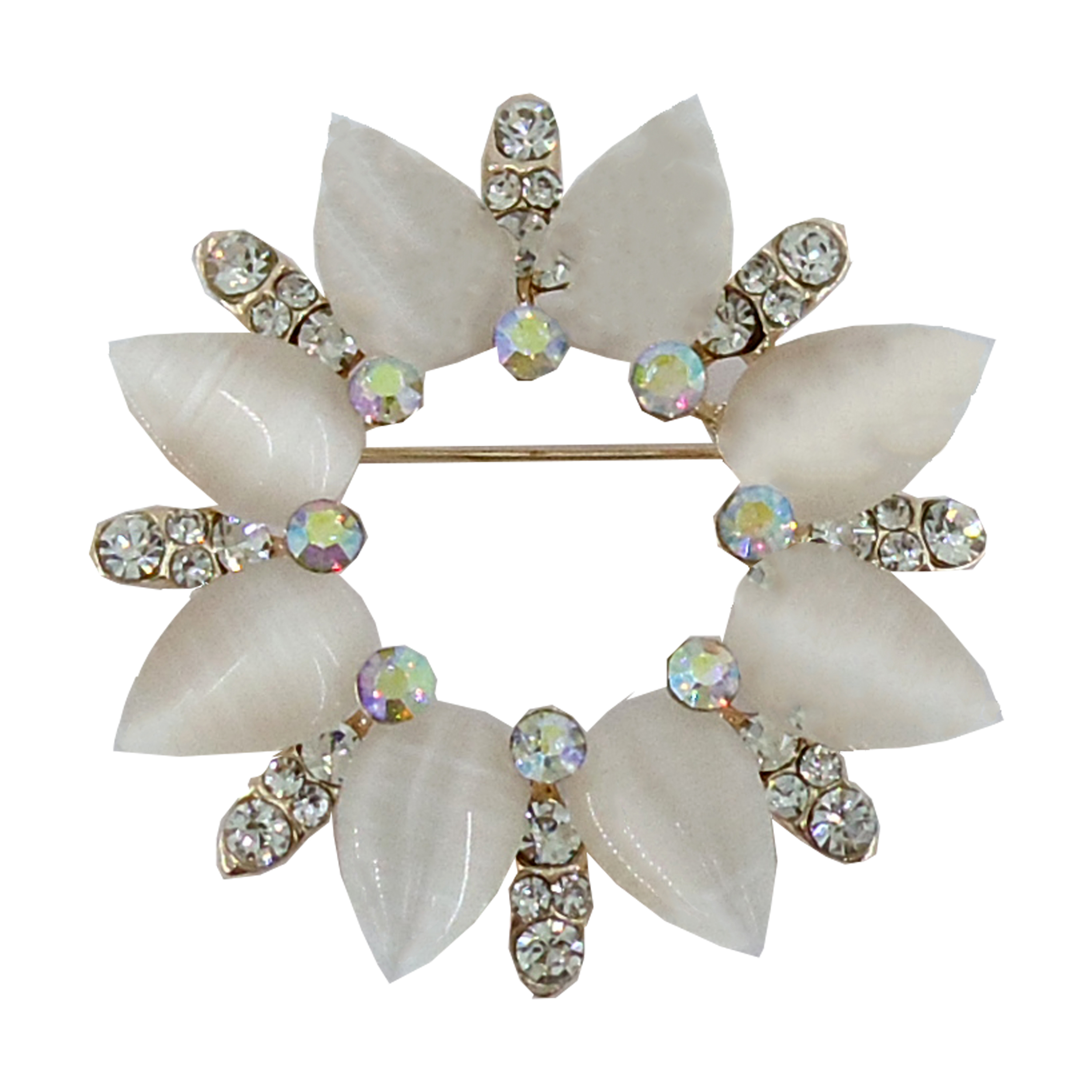 گل سینه زنانه آی جواهر مدل گل مینا کد 11826GOL