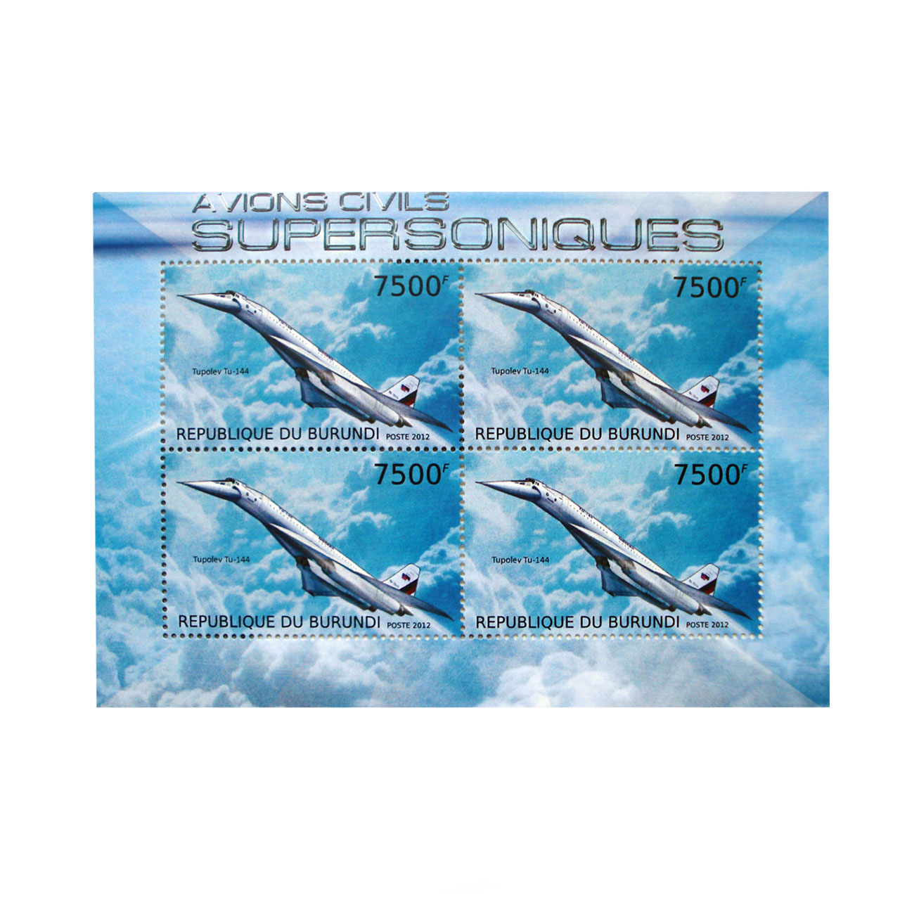 تمبر یادگاری مدل tupolev tu144 کد 1415 بسته 4 عددی