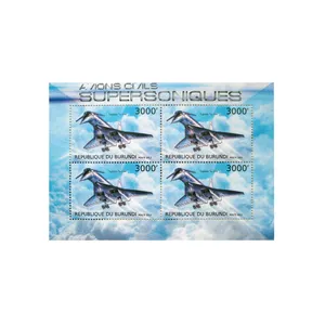تمبر یادگاری مدل tupolev tu144-3 کد 987 مجموعه 4 عددی