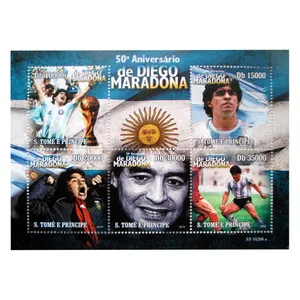 تمبر یادگاری مدل DIEGO MARADONA کد 80 مجموعه 6 عددی