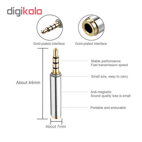 مبدل جک 3.5 به 3.5 میلی متری مدل BAMA16