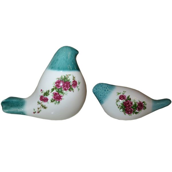 پرنده و گنجشک سرامیکی سارا مدل گل سرخی 0901 پرنده و گنجشک سرامیکی سارا مدل گل سرخی 0901
