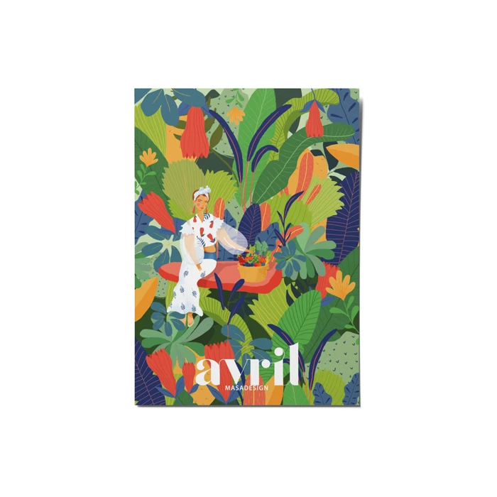 کارت پستال ماسا دیزاین طرح دختر کد postv28