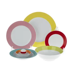 سرویس غذا خوری 28 پارچه پارمیس طرح رنگین کمان کد 002
