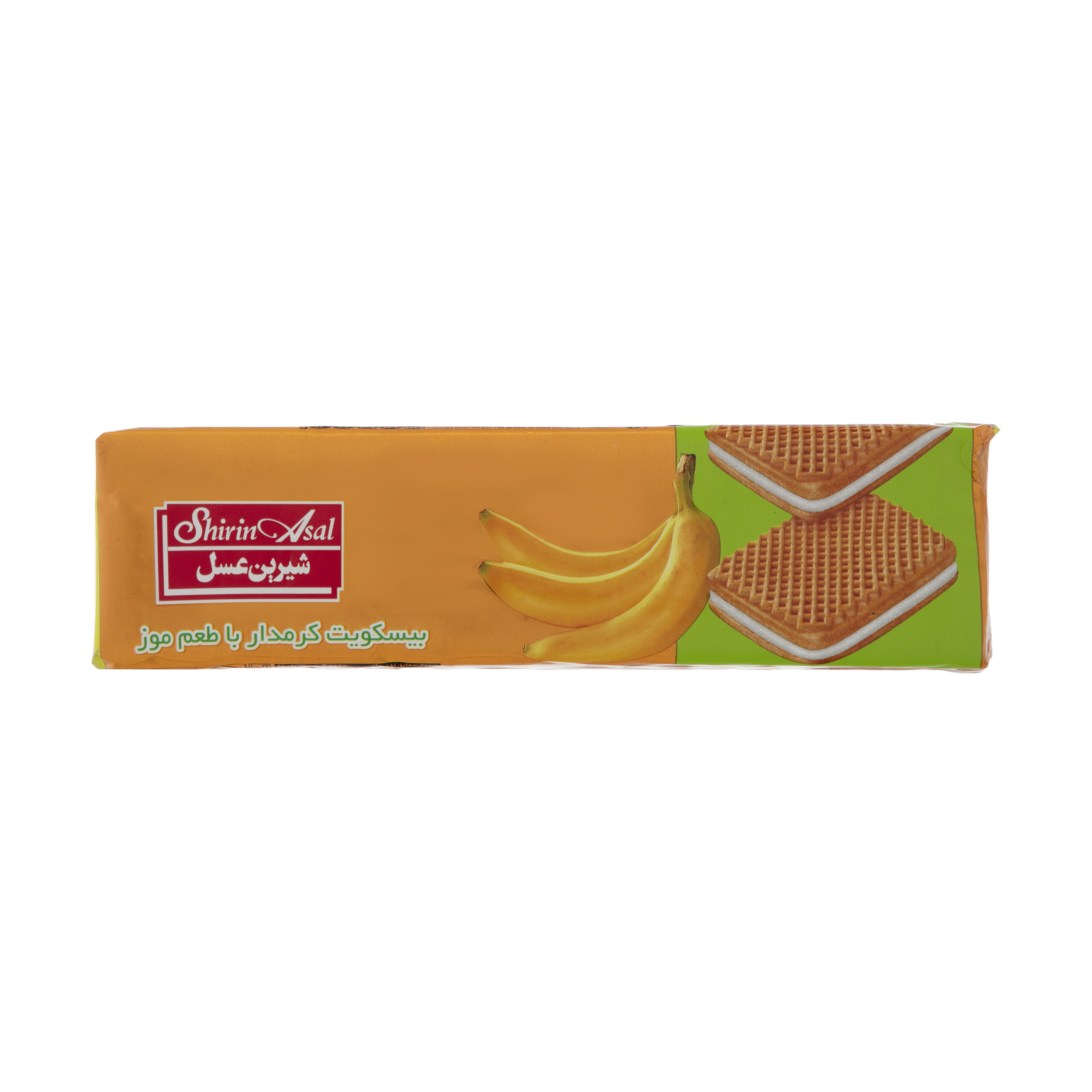 بیسکویت کرم دار شیرین عسل با طعم موز مقدار 120 گرم