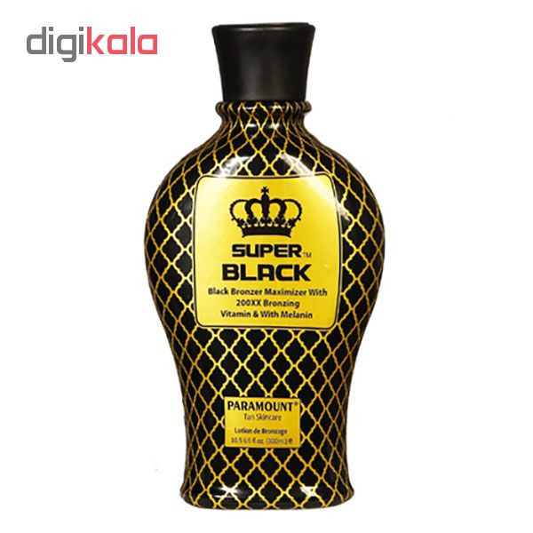 لوسیون سولاریوم بدن پارامونت مدل Super Black حجم 300 میلی لیتر