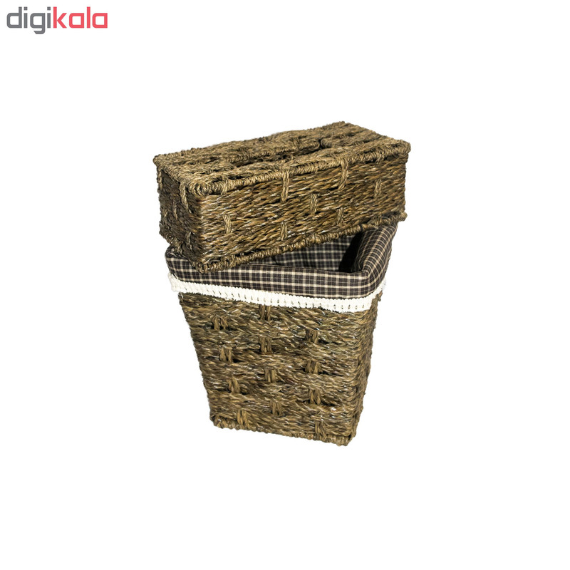 ست سطل زباله و جا دستمال کاغذی کد 150