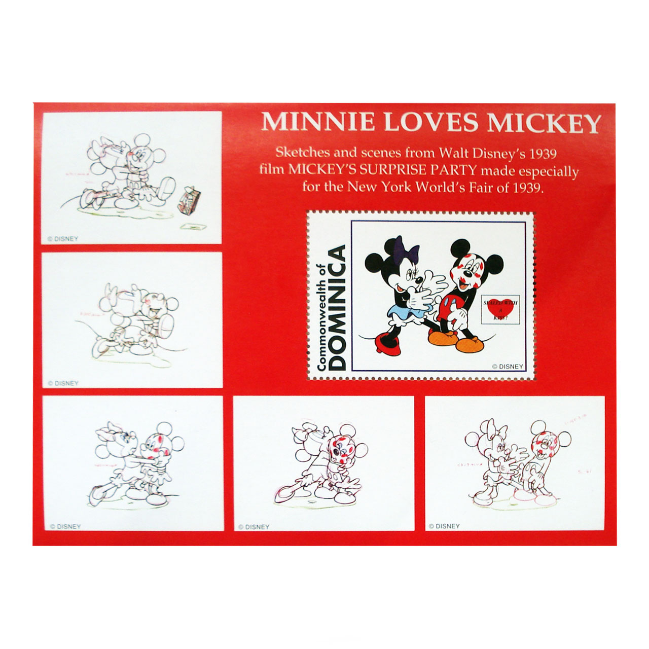 تمبر یادگاری مدل MINNIE AND MICKEY  کد 432