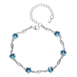 دستبند نقره زنانه کد yb0561 با سنگ سواروسکی