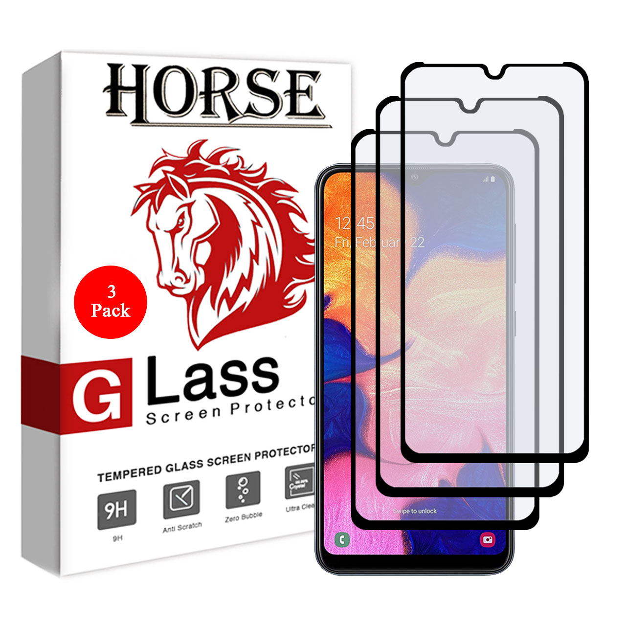 محافظ صفحه نمایش مات هورس مدل MSC مناسب برای گوشی موبایل سامسونگ Galaxy A10 بسته سه عددی