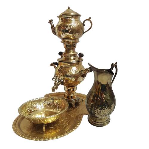 سرویس سماور زغالی 5 پارچه مدل 501 ظرفیت 1 لیتر