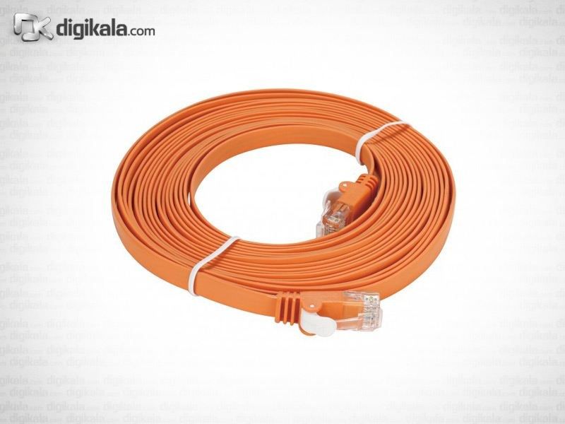 دی لینک پچ کورد CAT5E بدون شیلد Flat رنگ نارنجی NCB-5EUORGF1-5 main 1 1