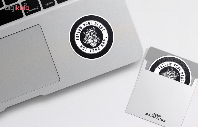 استیکر لپ تاپ ماسا دیزاین طرح قلب مدل STK309