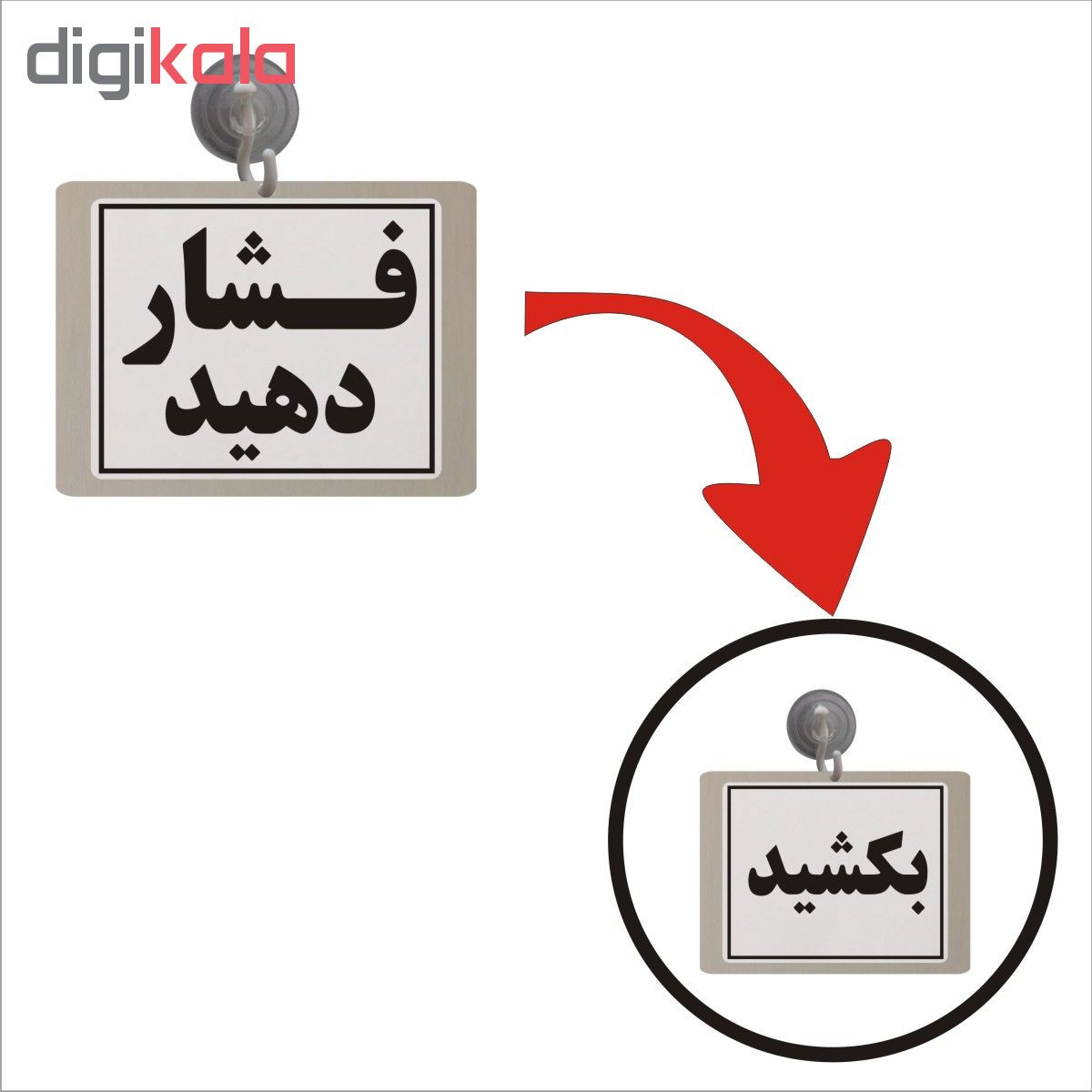 تابلو دو طرفه نشانگر طرح فشار دهید مدل TB12