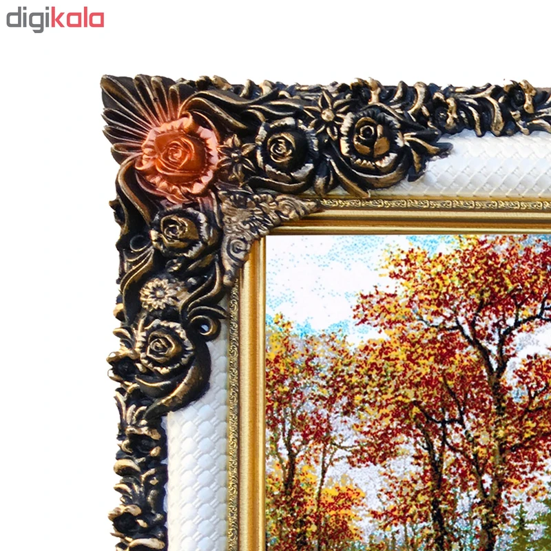 عکس شماره 3 : تابلو فرش ماشینی چارسوق فرشان طرح منظره کد 51010