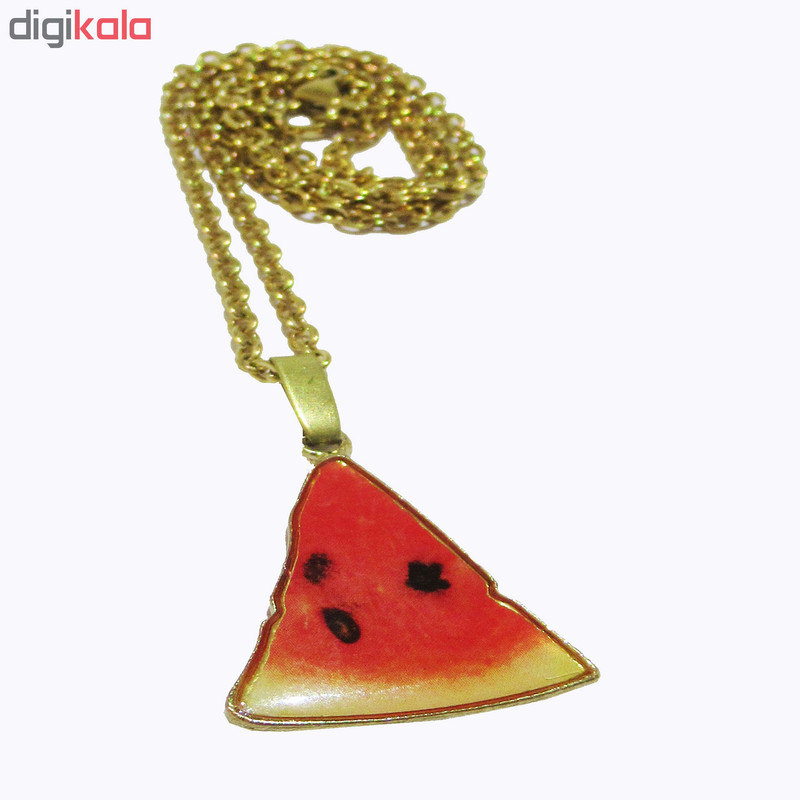 گردنبند دخترانه طرح هندوانه مدل یلدا کد 0077