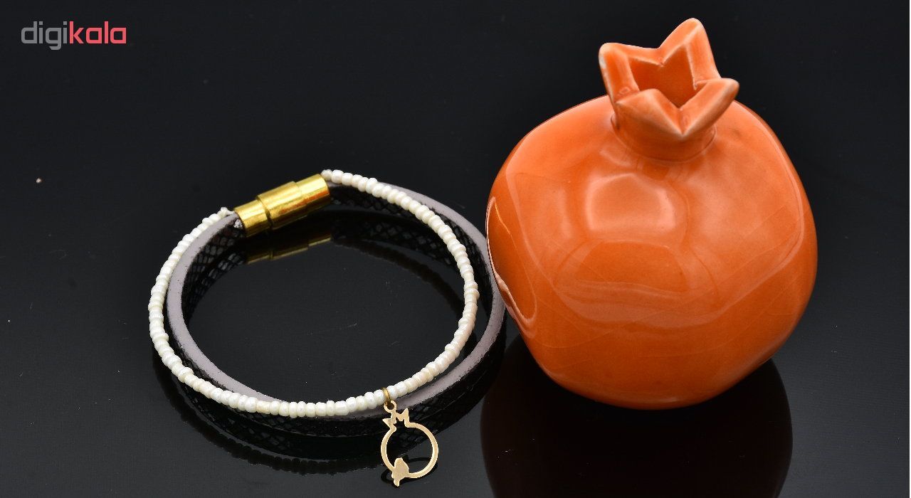 دستبند طلا 18 عیار زنانه طرح انار کد 604M321