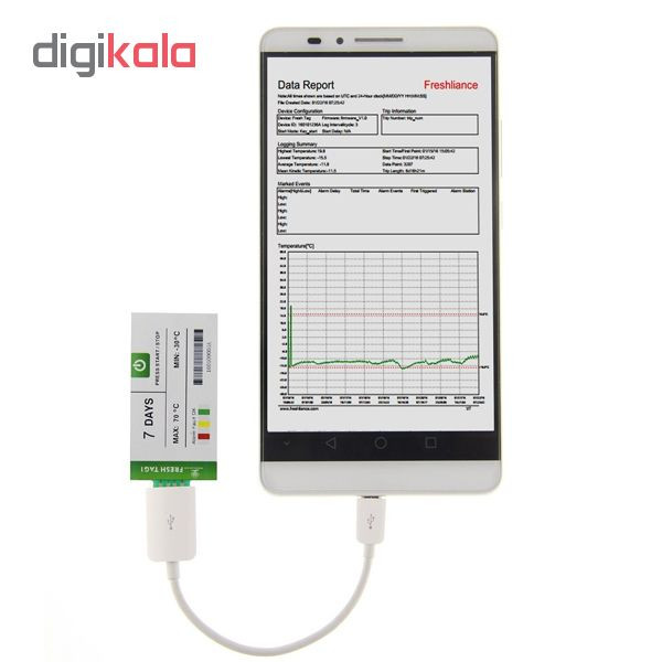 دیتالاگر یکبار مصرف دما مدل FreshTag