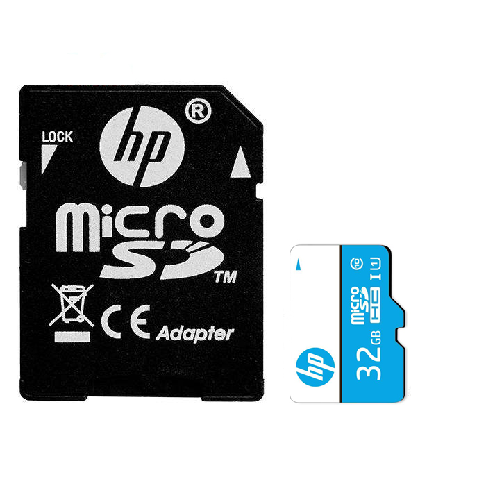 کارت حافظه‌ microSDHC اچ پی  مدل mi200  کلاس 10 استاندارد UHS-I U1 سرعت 65MBps ظرفیت 32 گیگابایت به همراه آداپتور SD