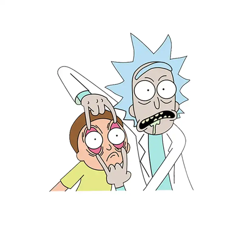 استیکر لپ تاپ طرح ریک و مورتی کد 40