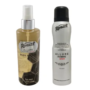 اسپری خوشبو کننده بدن مردانه رینو زیت مدل Allure Homme Sport حجم 150 میلی لیتر به همراه بادی اسپلش حجم 250 میلی لیتر