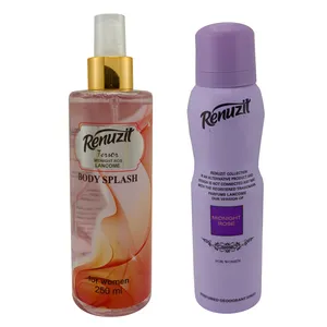 اسپری خوشبو کننده بدن زنانه رینو زیت مدل MIDNIGHT ROS حجم 150 میلی لیتر به همراه بادی اسپلش حجم 250 میلی لیتر
