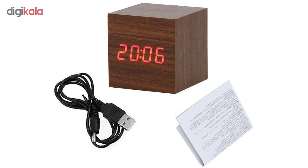 ساعت رومیزی کیمیت مدل Woody 869 BL Red main 1 4