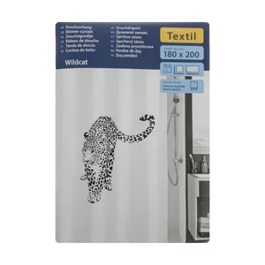 پرده حمام کلین ولک کد 5257185305 سایز 180 × 200 سانتی‌ متر