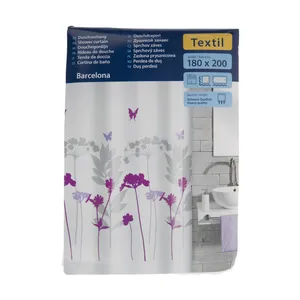 پرده حمام کلین ولک کد 5188436305 سایز 180 × 200 سانتی‌ متر