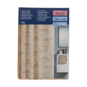 پرده حمام کلین ولک کد 0826282305 سایز 180 × 200 سانتی‌ متر