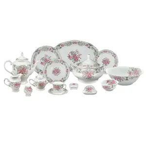 سرویس غذاخوری 102 پارچه چینی پردیس کاشان مدل الگانس کد المیرا 801