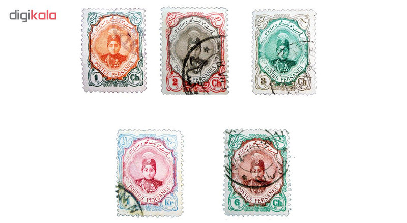 تمبر یادگاری مدل قاجار احمدی کد 2ahs120 مجموعه 5 عددی